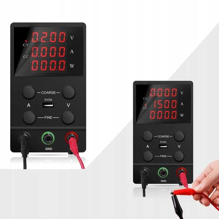 ZASILACZ laboratoryjny 30V 10A regulowany USB 5V + Miernik prądu