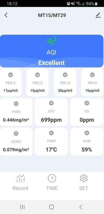 Монітор якості повітря ZN-MT29 15-в-1