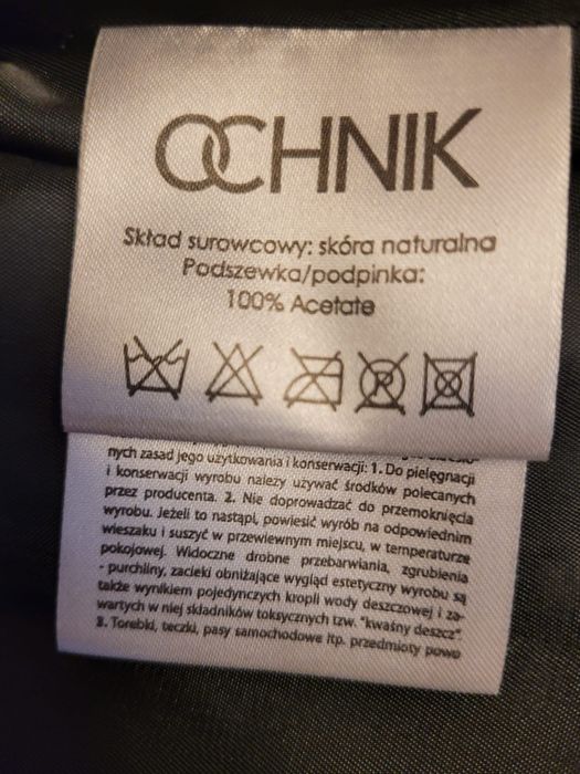 Płaszcz ochnik skóra naturalna futro lis