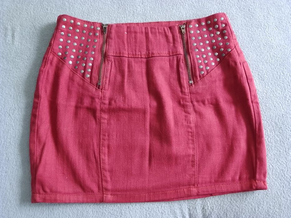 Spódnica bordowa mini