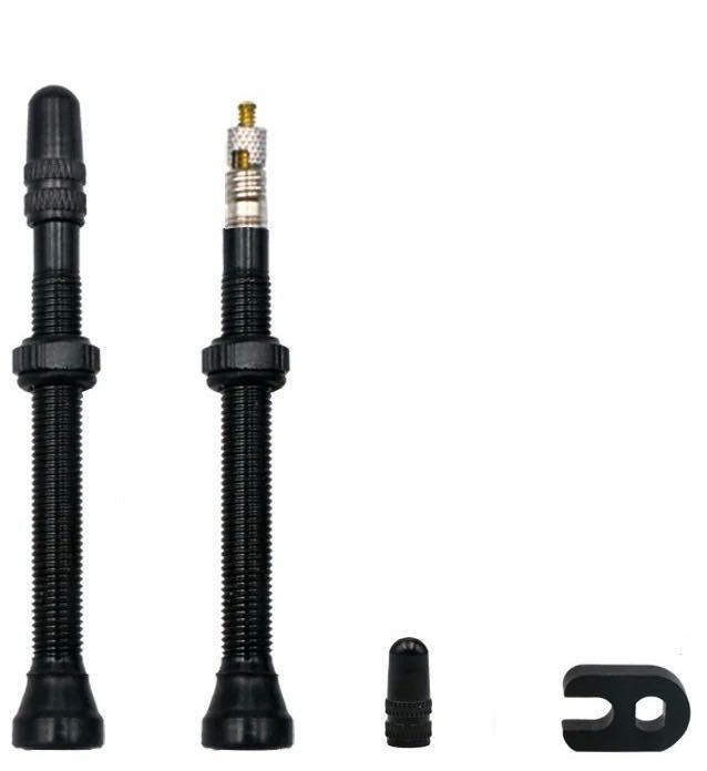 Wentylki tubeless zaworki 60 MM PRESTA ALUMINIUM 2 SZTUKI + kluczyk