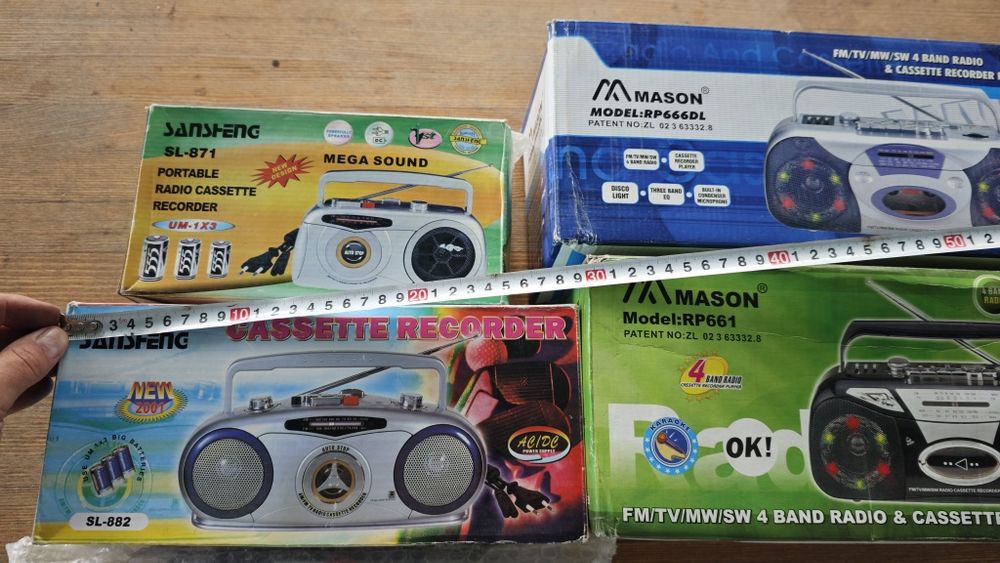 Портативные стерео кассетные радио и мини музыкальные центры. НОВЫЙ
