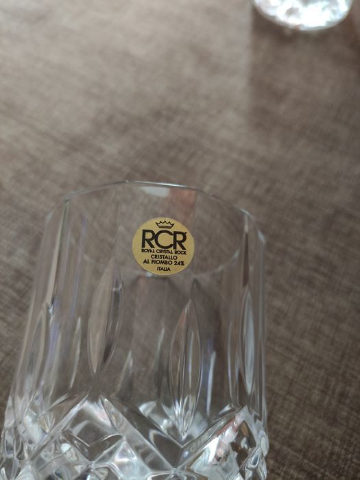 Balde de gelo e 6 copos Royal crystal rock Itália