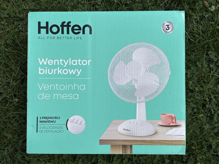 Nowy wentylator biurkowy Hoffen