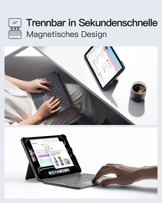 inateck KB04122GRAY Inateck iPad Keyboard 11" gray 10th Gen. Compa