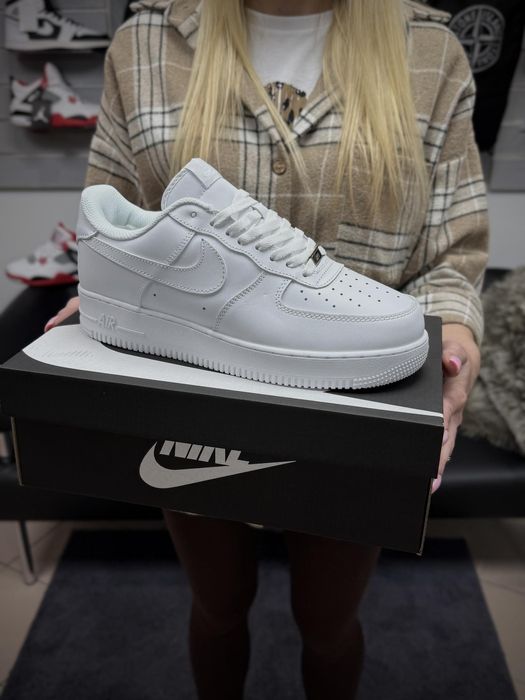 ЗИМОВІ кросівки Nike Air Force low білі з хутром кроссовки найк форс