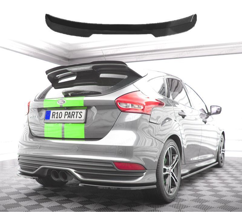 AILERON SPOILER FORD FOCUS MK3 11-14 LOOK ST PRETO BRILHANTE