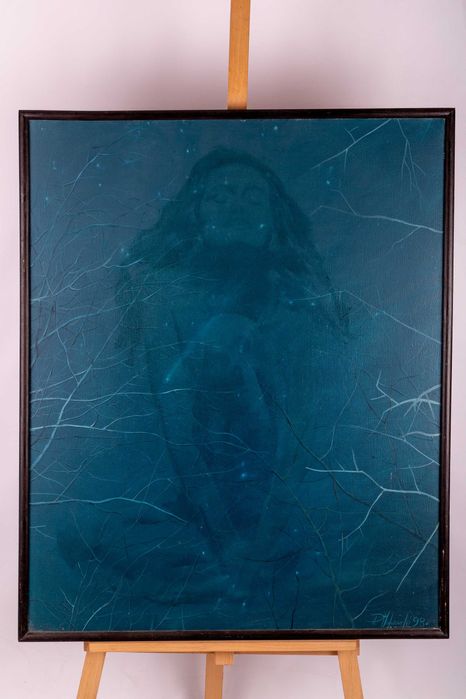 Obraz olejny płótno 80x100 cm kobieta impresja kobiecości