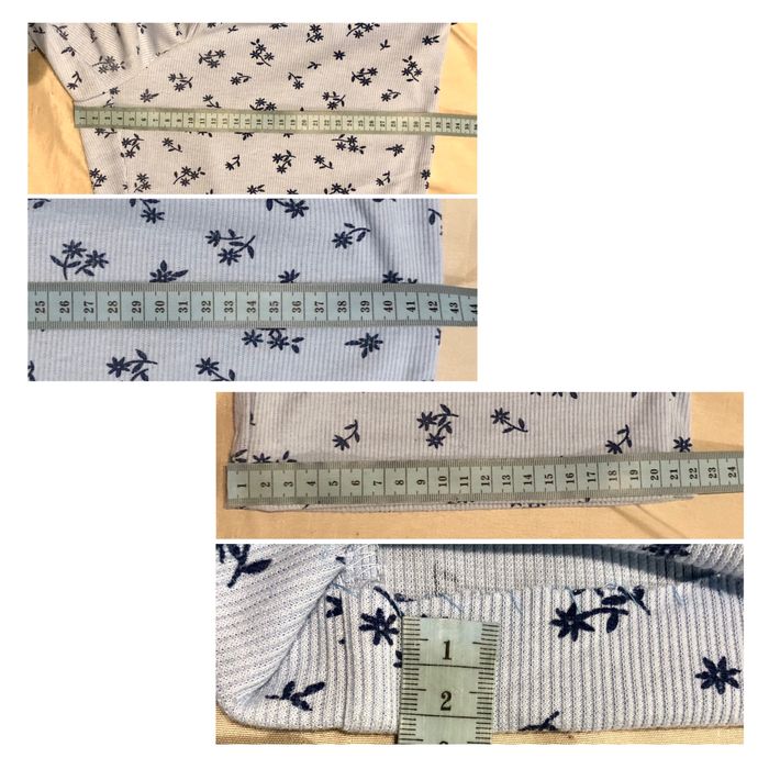 spodnie domowe Infinity Woman błękitne granatowe kwiatki, rozmiar S/М