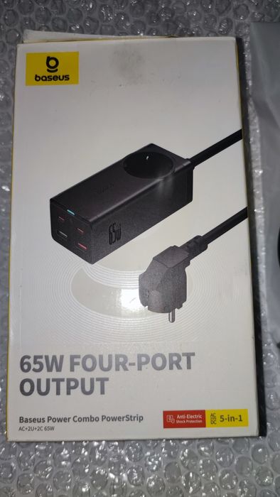 Ładowarka sieciowa Baseus PSZM000901 GaN3 Pro 2x USB + 2xUSB-C + AC, 6