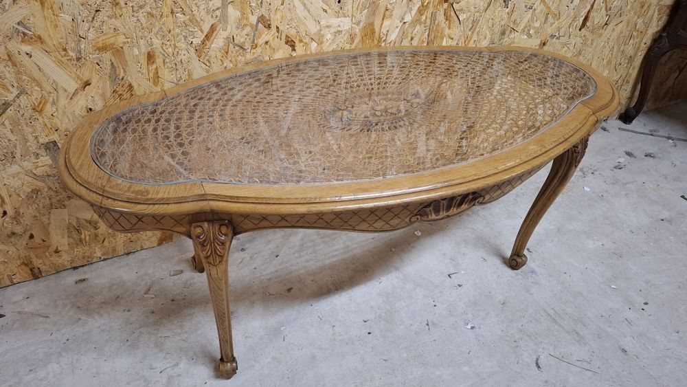 Ława ludwikowska z rafia