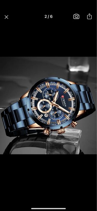 Годинник чоловічий кварцовий (Curren Wild) синього кольору