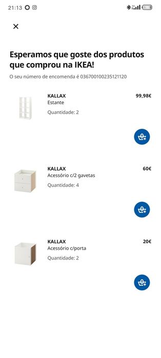 Móvel Kallax IKEA com gavetas