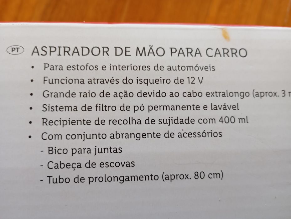 Aspirador para automóvel ligar isqueiro