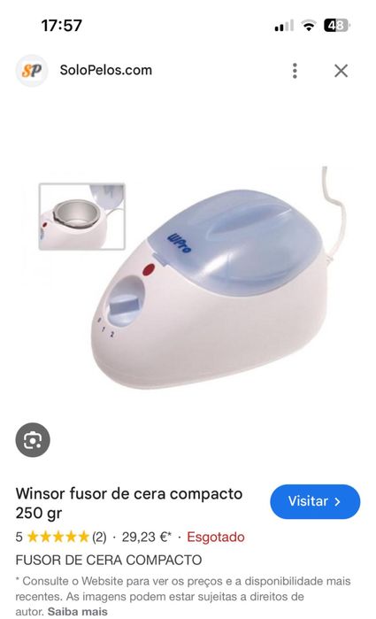 Fusor de cera compacto