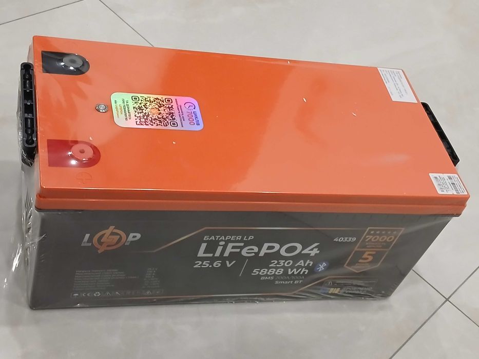 Акумулятор LP LiFePO4 25,6V - 230 Ah (5888Wh) (BMS 200A/100А) Smart BT