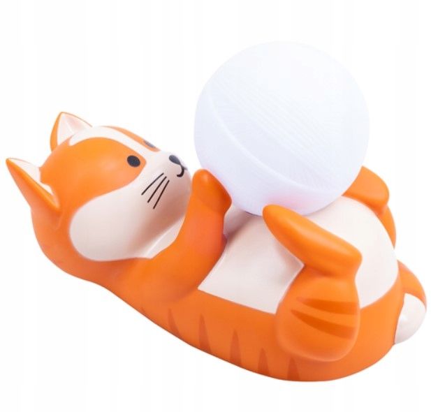 LAMPA Lampka nocna KOT leżący Kotek z motkiem włóczki w łapkach LUNA K