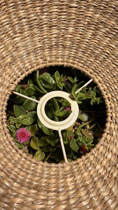 Candeeiro de teto boho vime 60cm