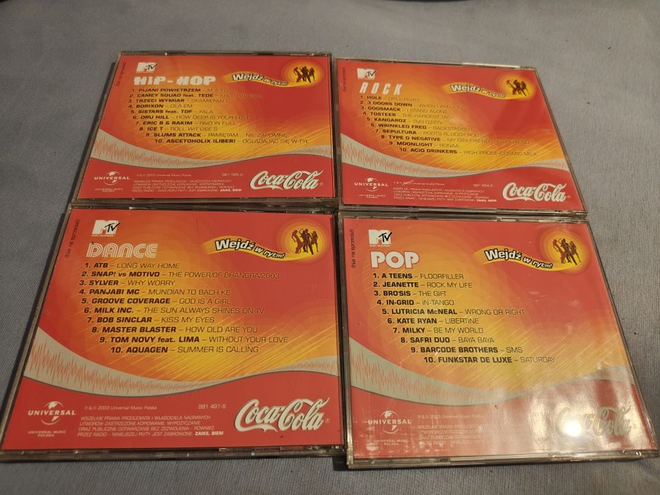 4 x CD coca cola mtv