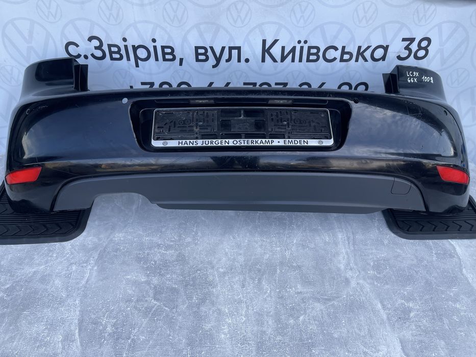 Задній бампер Гольф 6 хечбек LC9X задни бампери Golf 6 хеч чорний