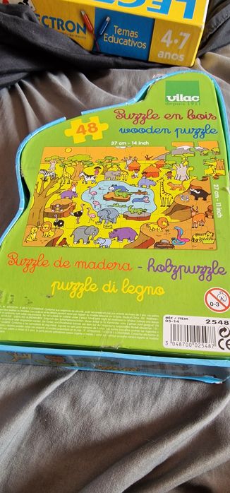 Puzzle de madeira , como NOVO , a partir dos 3 anos, 48 peças