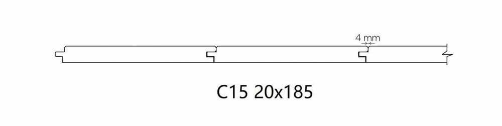 Deska Elewacyjna drewniana Thermo Świerk Szczotkowana 20x185mm C15