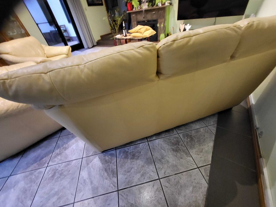 Komplet wypoczynkowy z naturalnej skóry