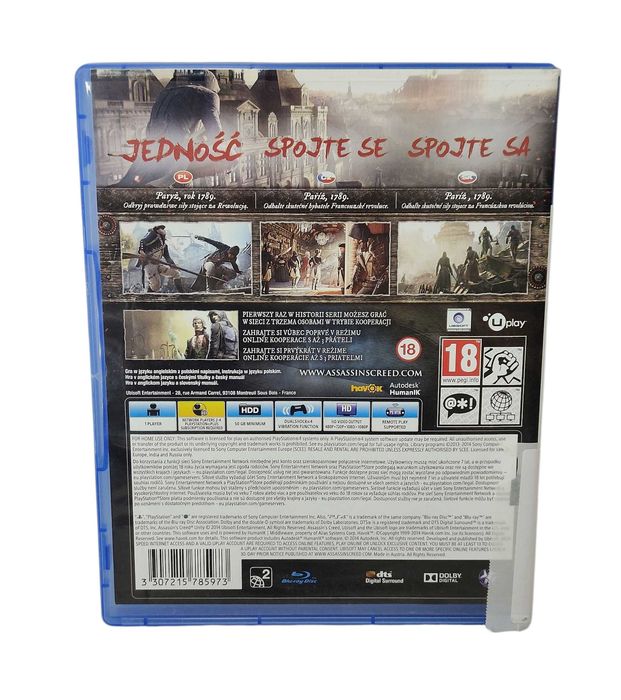 Gra na Ps4 Assassins creed unity PL