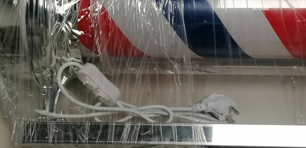 Poste de Barbeiro - Barber Pole - com luz e rotação