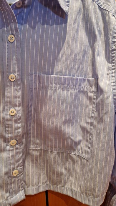 Camisa top azul de riscas Bershka Tamanho XS