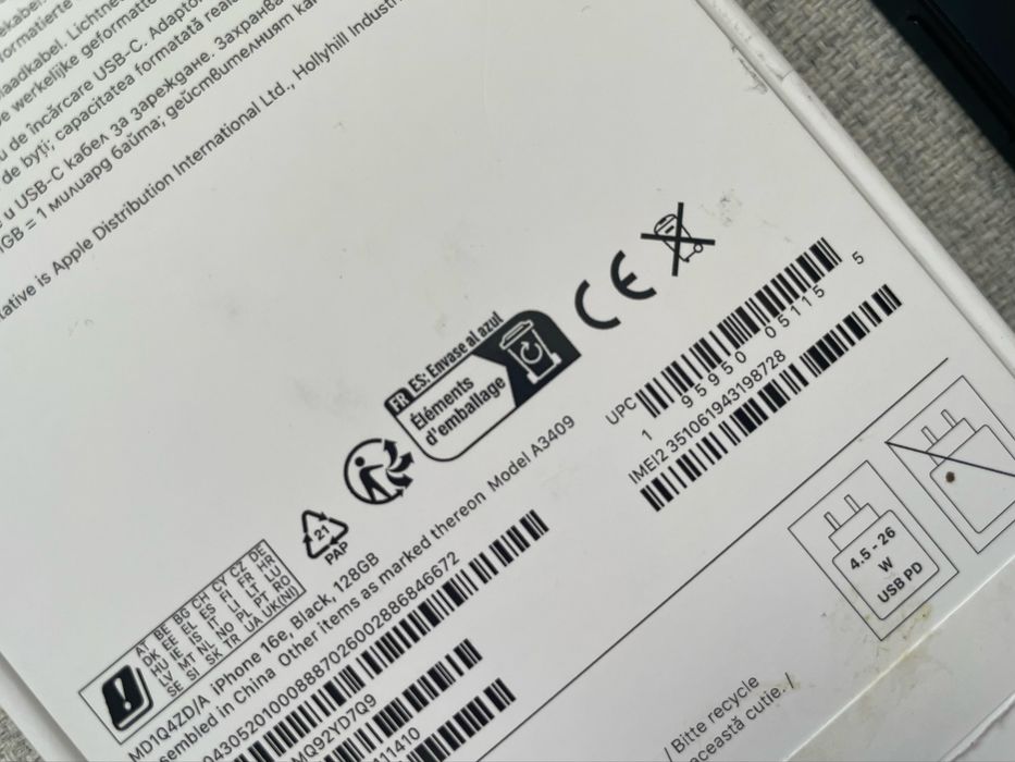SMARTFON APPLE iphone 16e 128GB czarny oryginał gwarancja NOWY