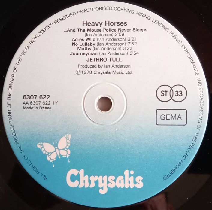 Jethro Tull - - - - - Heavy Horses - - - - - LP