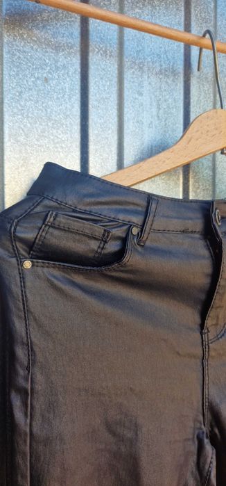Goodies jeans czarne świecące ala latex/ skóra S/M