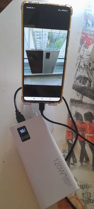 Bateria Portátil Power Bank para 2 telemóveis, 120W, 30000 mAh