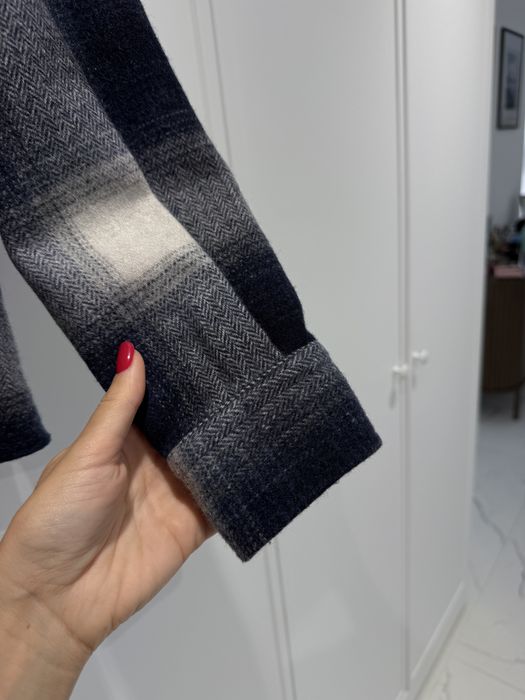 Reiss тепла вовняна сорочка куртка в клітинку
