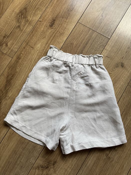 Лляні шорти-бермуди