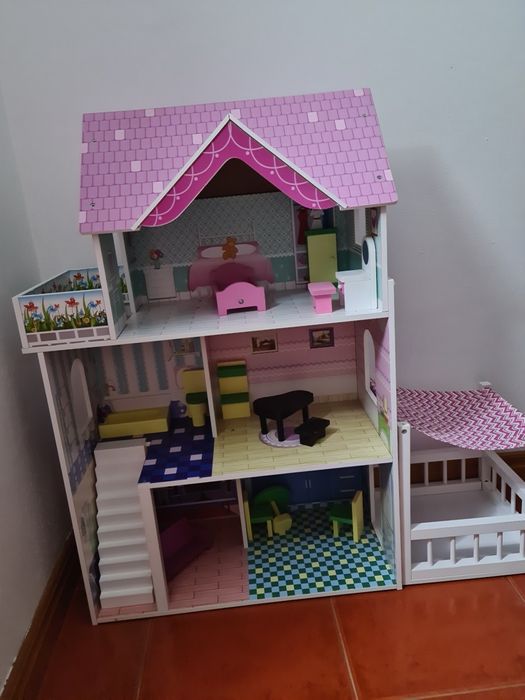 Casa de Bonecas Rosa 86x30x87