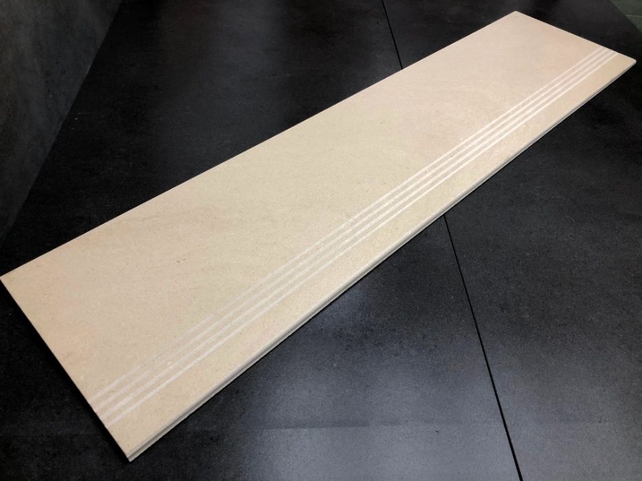 Płytki schodowe BEŻ/BRĄZ 120x30 - twarda stopnica marmurowa