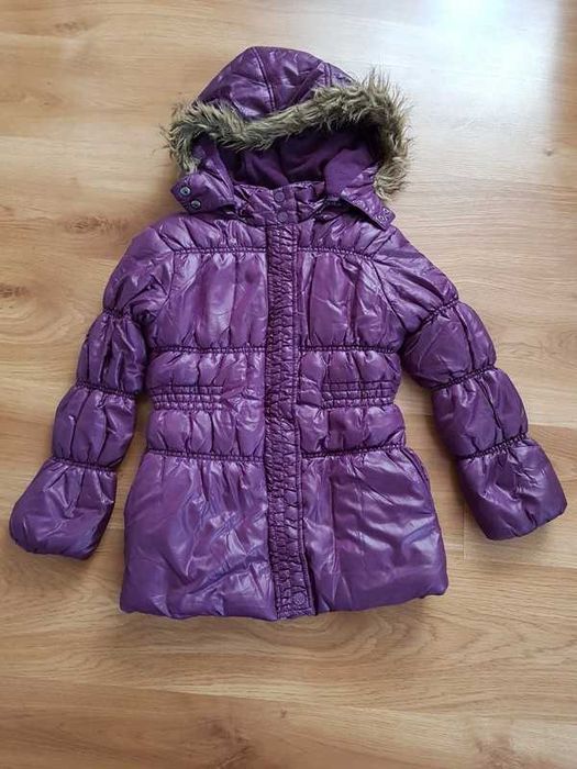 Zimowa fioletowa kurtka 134/140