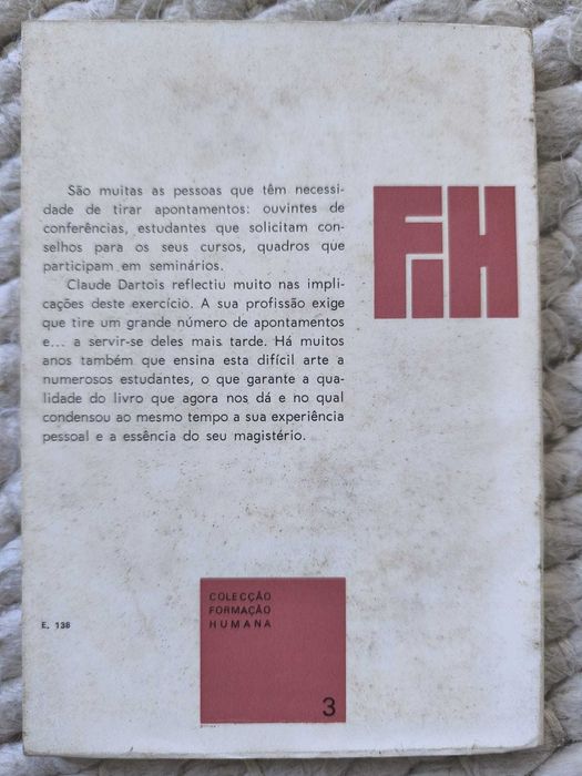 Livro "Como Tirar Apontamentos" de Claude Dartois