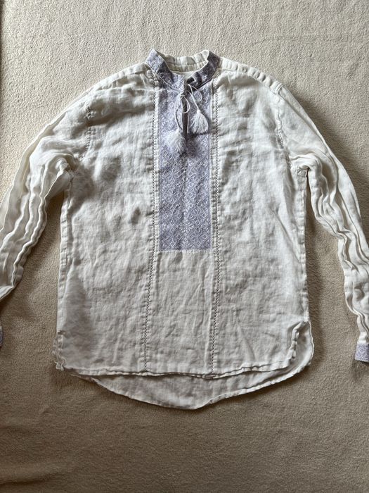 Низька ціна! Вишиванка. Вишита сорочка. Льон. 180/183 см. 16-18 р.