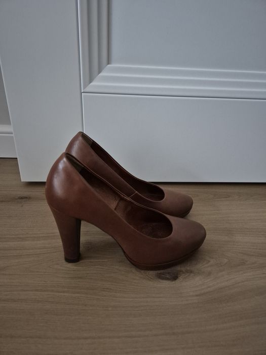 Buty czółenka damskie skóra naturalna 37 Venezia brązowe czekoladowe