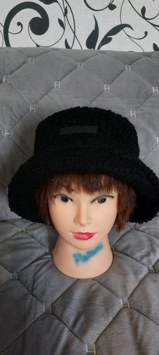 Панама женская тедди утепленная черная