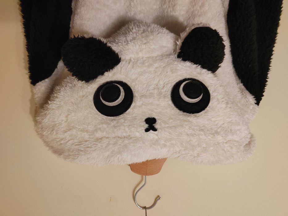 Ciepły pluszowy szlafrok damski panda