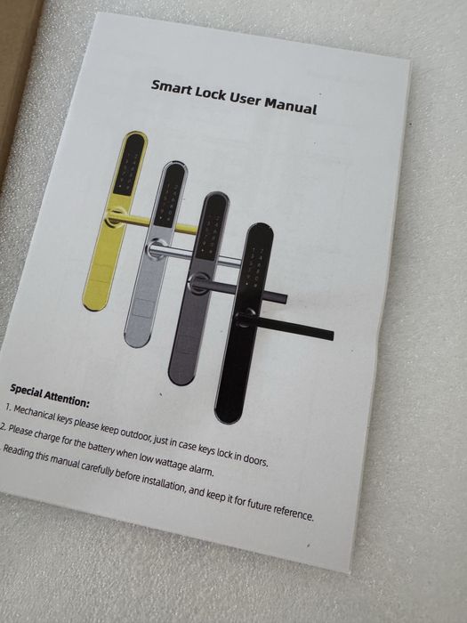 Inteligentny zamek Smart Lock – nowy, komplet, kolor antyczny mosiądz