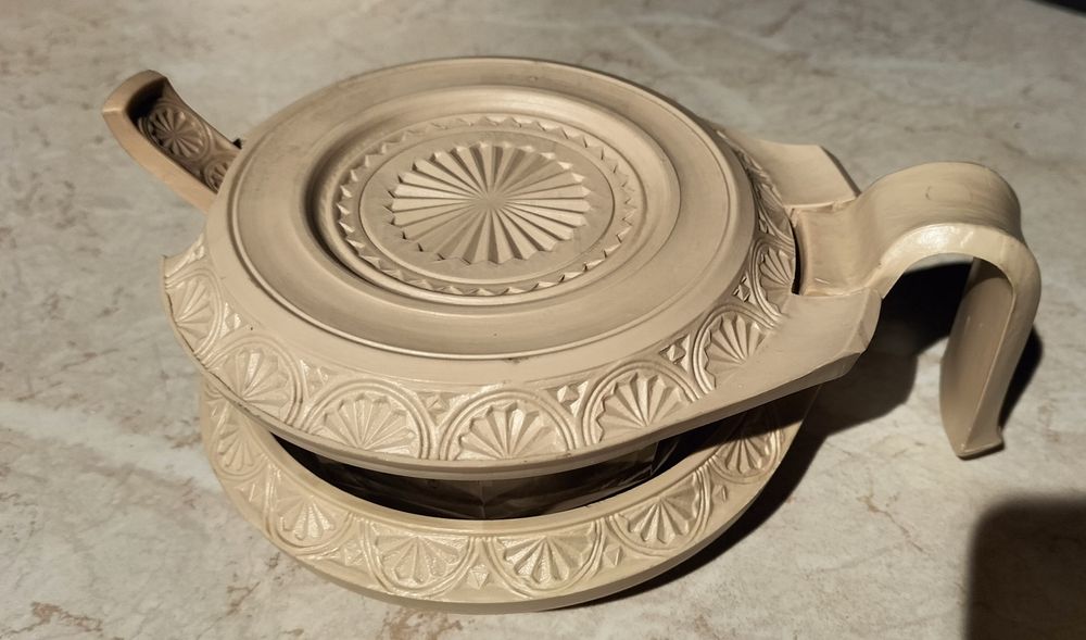 Cukiernica vintage z łyżeczką tworzywo oryginalna PRL