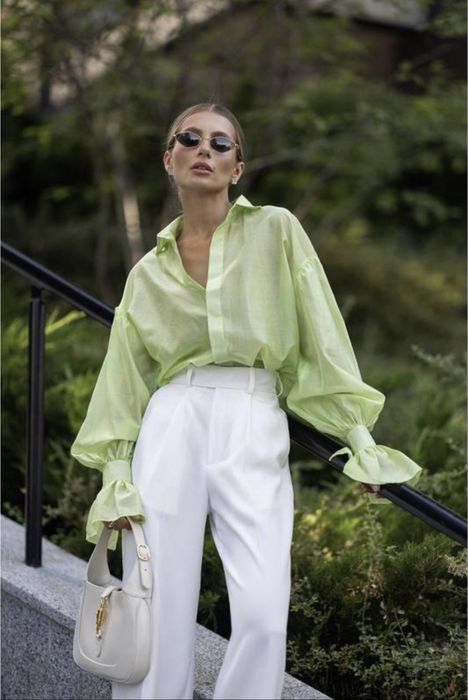 Рубашка, блуза зелена