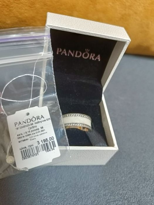 Кольцо Pandora  с эмалью