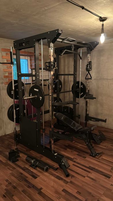 Smith Brama Klatka Half Rack Suwnica Ze Stosem 2x100KG KRAUSE FITNESS