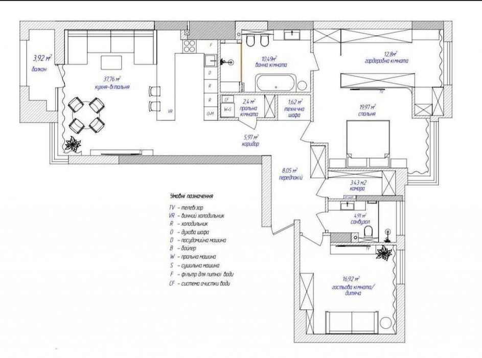 ЖК Crystal Park Tower пр-т Берестейський 42 а Новий ремонт